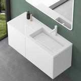 Set di mobili da bagno Glasvilla, mobile lavabo da 120 cm, mobile lavabo con base a chiusura ammortizzata, 4 cassetti, mobili da bagno Moment