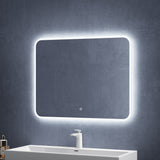 glasvilla Specchio da Bagno Appeso Specchio a LED con Interruttore Touch Specchio da Parete per Il Trucco Anti-Appannamento