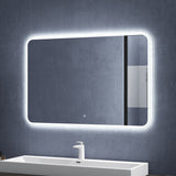 glasvilla Specchio da Bagno Appeso Specchio a LED con Interruttore Touch Specchio da Parete per Il Trucco Anti-Appannamento