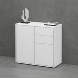 glasvilla Mobile Contenitore con 2 Ante e 2 Cassetti Mobiletto Bagno per Soggiorno, Sala da Pranzo, Camera da Letto Schrank05