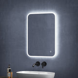 glasvilla Specchio da Bagno Appeso Specchio a LED con Interruttore Touch Specchio da Parete per Il Trucco Anti-Appannamento