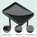 Porte-papier toilette sur pied Glasvilla avec étagère, support pour rouleau de papier toilette, 16 x 12 x 52 cm, Reglo-04