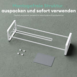 Porte-papier toilette sur pied Glasvilla avec étagère, support pour rouleau de papier toilette, 16 x 12 x 52 cm, Reglo-04