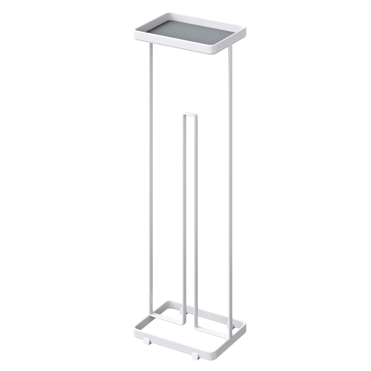 Porte-papier toilette sur pied Glasvilla avec étagère, support pour rouleau de papier toilette, 16 x 12 x 52 cm, Reglo-04