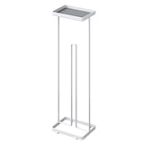 Porte-papier toilette sur pied Glasvilla avec étagère, support pour rouleau de papier toilette, 16 x 12 x 52 cm, Reglo-04