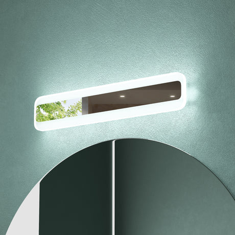 lampada da specchio a LED per bagno Glasvilla | Lampada da specchio, lampada da bagno 3000K-6000K | Lampada da trucco dimmerabile a 3 colori da 14 W LumaRay 