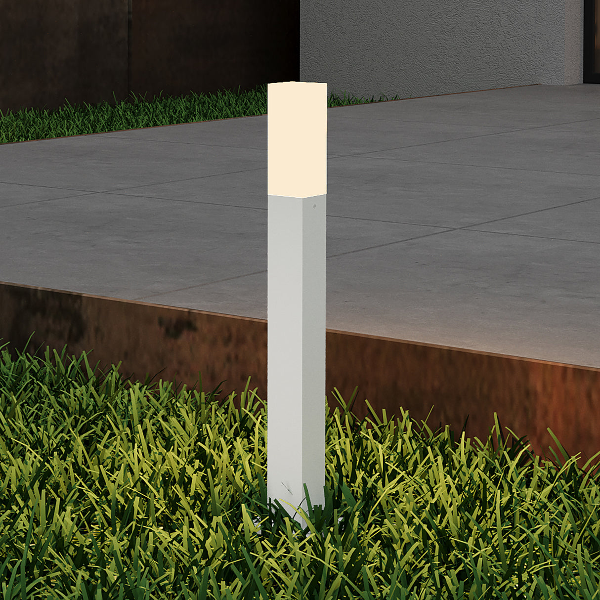 glasvilla Außenleuchte IP65 Wegeleuchte Außen | Pollerleuchte für Garten, 3000K Stehlampe Gartenlampe | Außenlampe Standleuchte 3W Deus Lumina