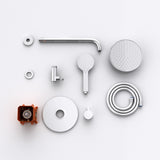 glasvilla Sistema Soffione Doccia a Pioggia(Ø 40cm) Telefoni Doccia Risparmio Idrico, Set Soffione Doccia con Coccetta e Miscelatore Monocomando Duschsystem3