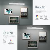 lampada da specchio glasvilla 40cm lampada da bagno a LED | Lampada da specchio, lampada da bagno 6000K | Luxaris 9W girevole a 180° 