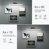 lampada da specchio glasvilla 40cm lampada da bagno a LED | Lampada da specchio, lampada da bagno 6000K | Luxaris 9W girevole a 180° 