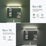 lampada da specchio a LED per bagno Glasvilla | Lampada da specchio, lampada da bagno 4000K | Applique a LED SparkLuxe 