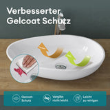 lavabo ovalado de encimera sin orificio para grifo y desagüe Col809