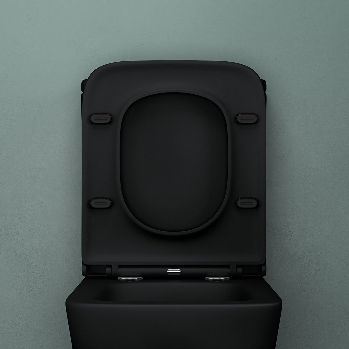 glasvilla Stand WC mit Spülkasten spülrandloses-WC bodenstehende-Toilette aus Keramik, weiß/matt schwarz  36x63x82cm, mit Absenkautomatik inkl. Spülkasten, Stand112T