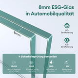 glasvilla Glasschiebetür komplettset Zimmertür Mate Negro 8mm ESG-Sicherheitsglas, Schiebetür Glas negro cepillado con riel de aluminio Muranino-001