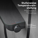 glasvilla Termostato Grifo de Bañera con Ducha de Mano Grifo de Bañera Termostato de Bañera 4 Tipos de Chorro Grifo de Pared para Bañera de Latón incl. Manguera de Ducha Sistema de Ducha8