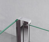 glasvilla Box Doccia Walk-In con Vetro Laterale 30cm, Parete Doccia in Vetro Trasparente da 8mm con Stabilizzatore Rotondo e Rettangolare, Vetro di Scurezza ESG con rivestimento nano Bremen01K-Plus