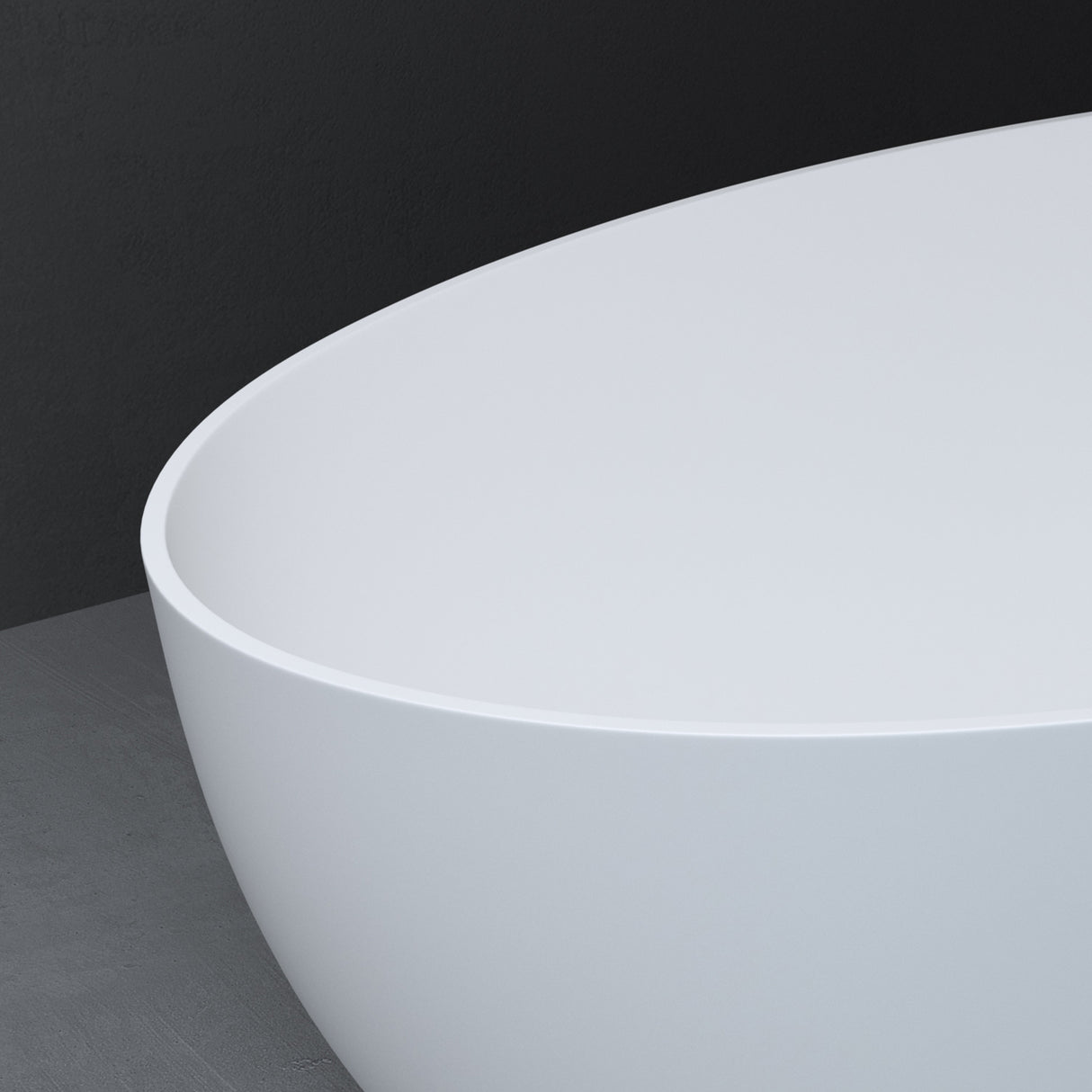 glasvilla Vasca da Bagno Freestanding, Vasca da Bagno in Marmo Fuso con Rivestimento Nano, Bianca Opaca