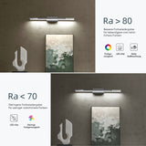 lampada da specchio a LED per bagno Glasvilla | Lampada da specchio, lampada da bagno 6000K | Applique a LED da 14W