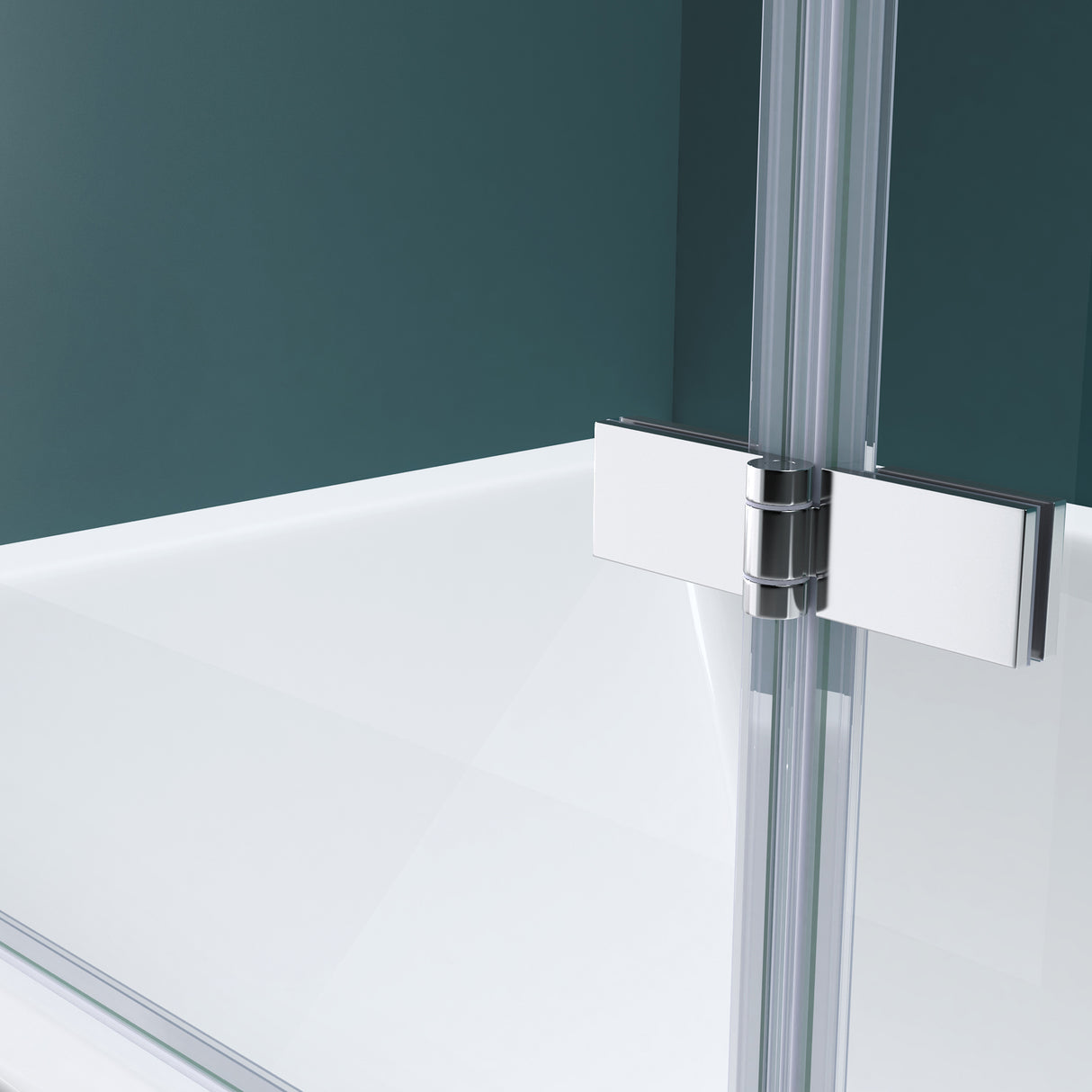 Parete doccia Glasvilla per vasca da bagno, parete per vasca da bagno, parete pieghevole per vasca da bagno, vetro di sicurezza da 6 mm con guarnizione NANO, supporto per vasca da bagno, divisorio per vasca da bagno Cortona116