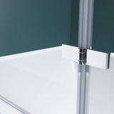 Parete doccia Glasvilla per vasca da bagno, parete per vasca da bagno, parete pieghevole per vasca da bagno, vetro di sicurezza da 6 mm con guarnizione NANO, supporto per vasca da bagno, divisorio per vasca da bagno Cortona116