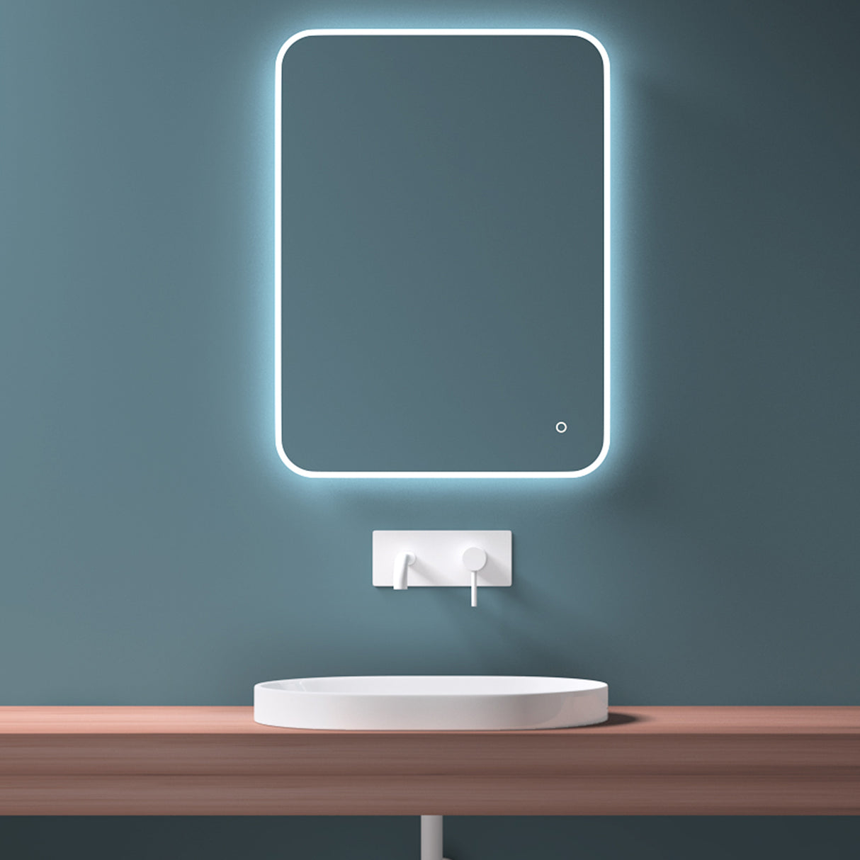 glasvilla Lavabo da Incasso in Ceramica Lavabo Sottopiano Ovale con Nano Rivestimenti Bianco Brüssel5006A
