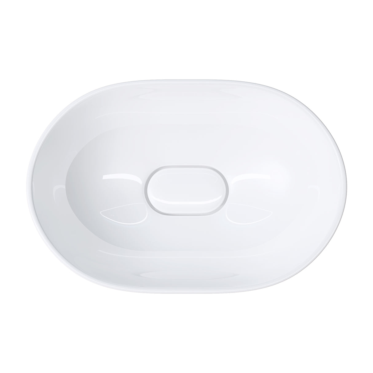 glasvilla Lavabo da Incasso in Ceramica Lavabo Sottopiano Ovale con Nano Rivestimenti Bianco Brüssel5006A