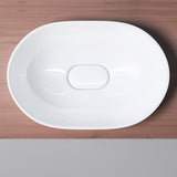 glasvilla Lavabo da Incasso in Ceramica Lavabo Sottopiano Ovale con Nano Rivestimenti Bianco Brüssel5006A