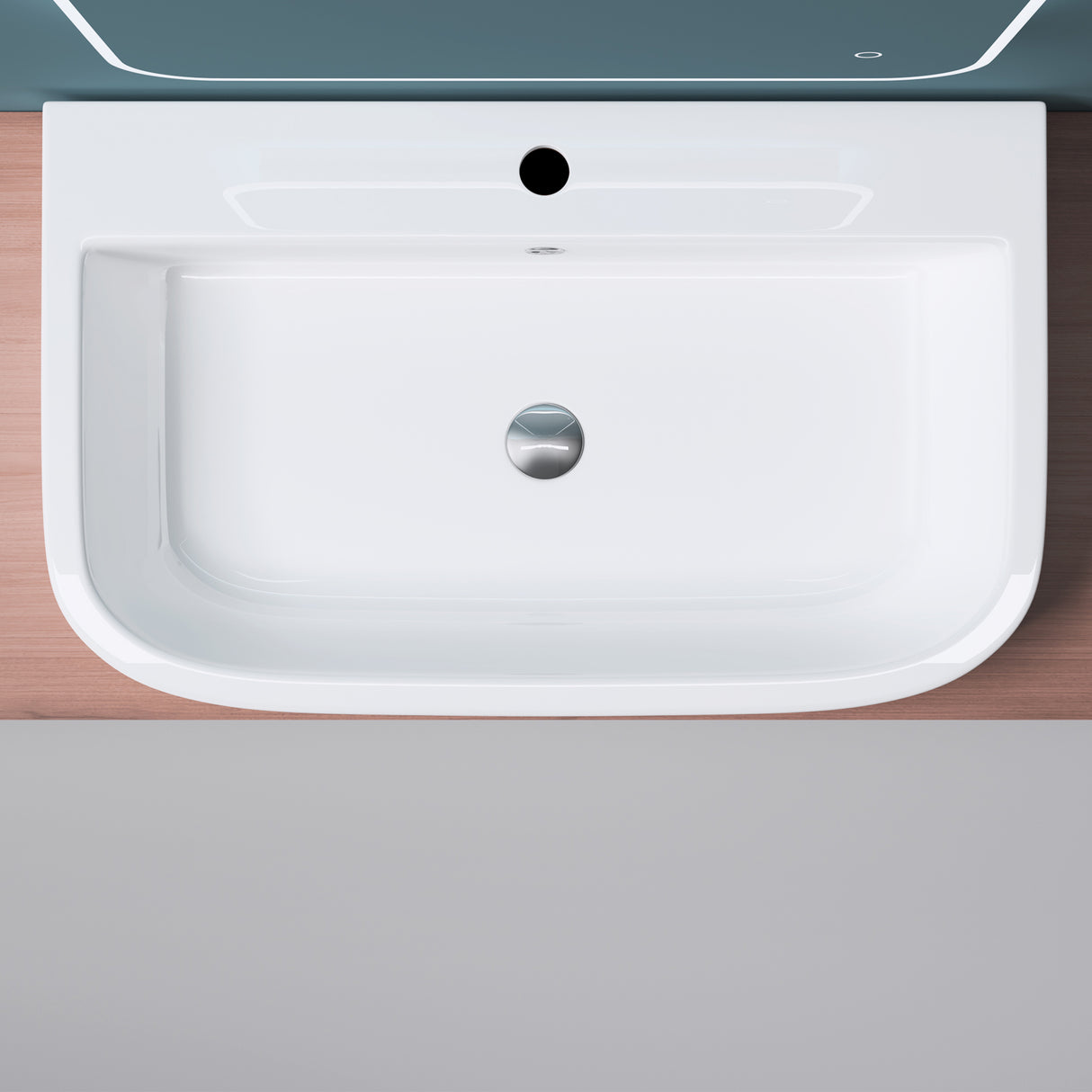 glasvilla Lavabo da appoggio 81X49X18cm Lavandino Bagno in Ceramica Nano Rivestimenti inclusi Bianco Brüssel5021