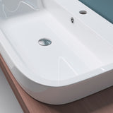 glasvilla Lavabo da appoggio 81X49X18cm Lavandino Bagno in Ceramica Nano Rivestimenti inclusi Bianco Brüssel5021