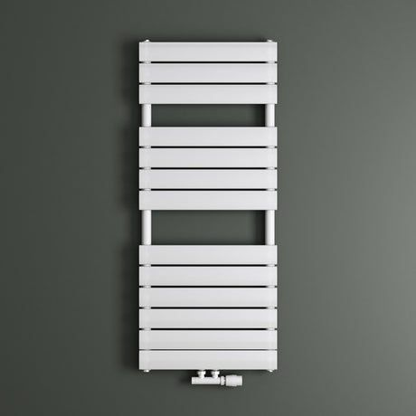 Radiatore da bagno Glasvilla, attacco laterale piatto e attacco centrale, pannello radiatore scaldasalviette orizzontale, riscaldamento da bagno FH 