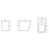 glasvilla Sanitari Bidet Sospeso in Ceramica Superficie Antisporco Sanitari Bagno Bianco