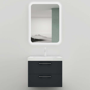 glasvilla Mobile Bagno Sospeso Mobiletto da Bagno con Lavabo da Marmo Fuso Bavaria