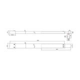 Maniglione di sostegno Glasvilla per doccia, parete divisoria per doccia, parete in vetro per doccia | Stabilizzatore per doccia walk-in | Rotazione a 180° per spessori del vetro da 6 a 10 mm