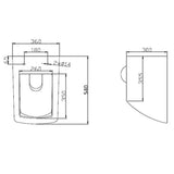 glasvilla Sanitari Bagno Sospeso in Ceramica Sanitari Bagno con Soft Close WC Sospeso Montaggio a Parete