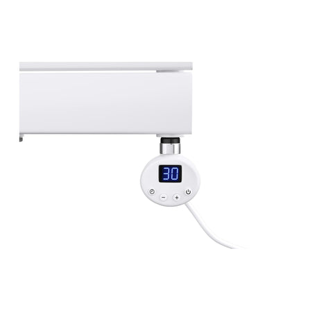 Elemento riscaldante Glasvilla con termostato, elemento riscaldante elettrico con schermo LCD, cartuccia riscaldante in acciaio inox, elemento riscaldante per radiatori da bagno, portasciugamani