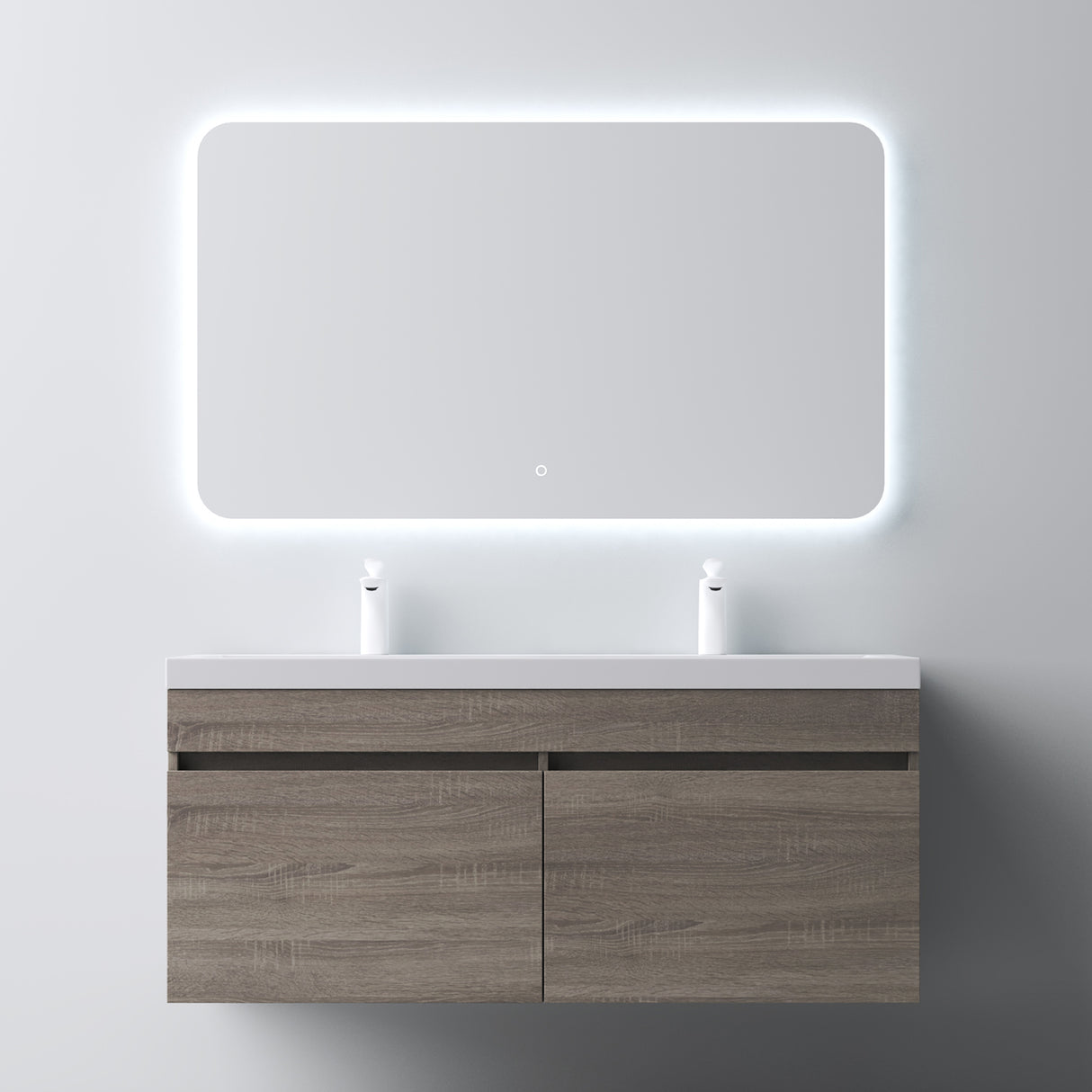 glasvilla Mobile Bagno Sospeso Mobili da Bagno con Lavabo da Marmo fuso, Botanica