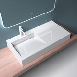 glasvilla Lavabo da Appoggio da Marmo Fuso Lavabo Bagno Sospeso Lavandino Bagno Rettangolare Col11