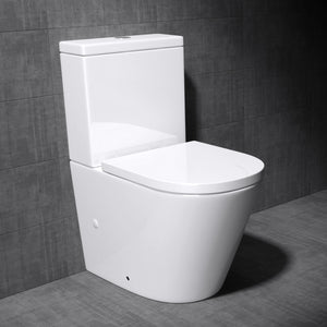 glasvilla Stand-WC Toilette Stand Toilette aus Keramik Spülrandloses WC bodenstehenden Toiletten Aachen179T
