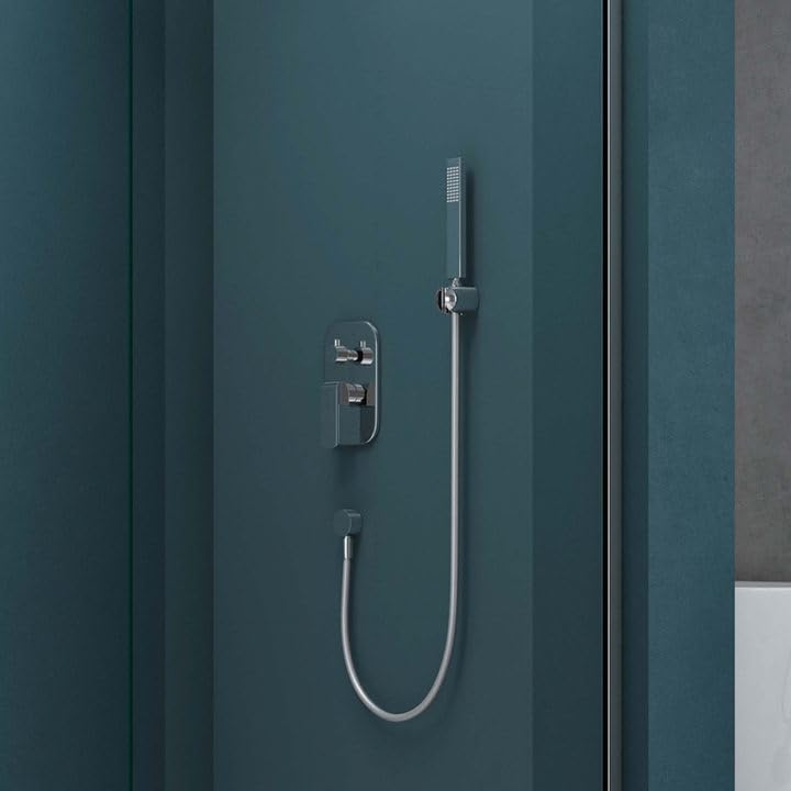 glasvilla Box Doccia Walk-In Due Lati Fissi, Parete Doccia in Vetro Trasparente 8mm di Sicurezza ESG con Rivestimento Nano, Cabina Doccia Bremen01K/MS-T