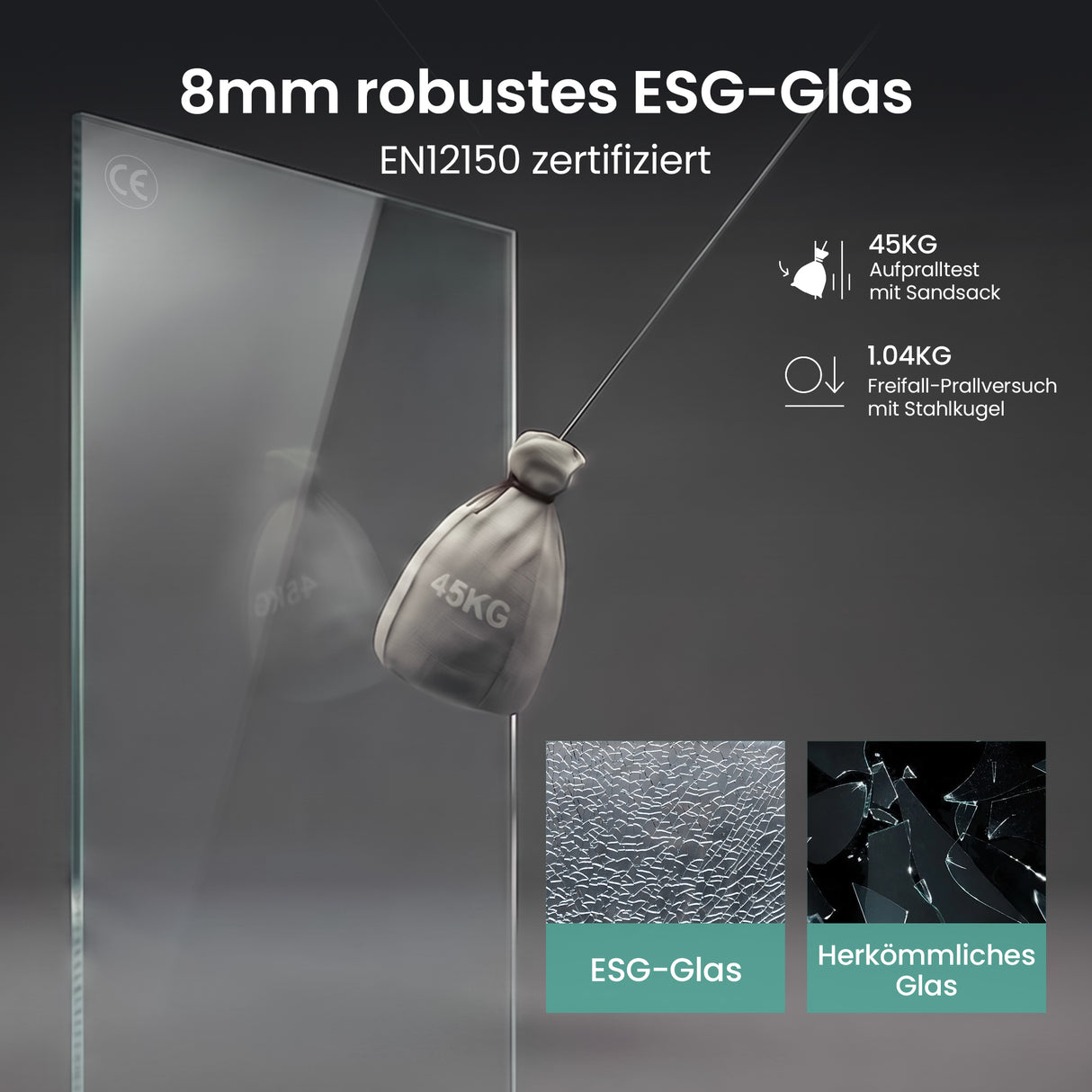 glasvilla Duschtür Nischentür dusche mit Doppelschiebetür Duschakbine Duschabtrennung, 8mm Sicherheitsglas mit Nanobeschichtung, Soft-Close-System Teramo67K