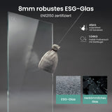 glasvilla Schiebetür für dusche, Nischentür 3-teilig Duschtür Duschakbine Duschabtrennung, 8mm Sicherheitsglas mit Nanobeschichtung, Soft-Close-System Teramo70K