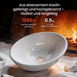 glasvilla Waschbecken Aufsatzwaschbecken Waschschale aus Keramik mit Nano-Versiegelung Brüssel205