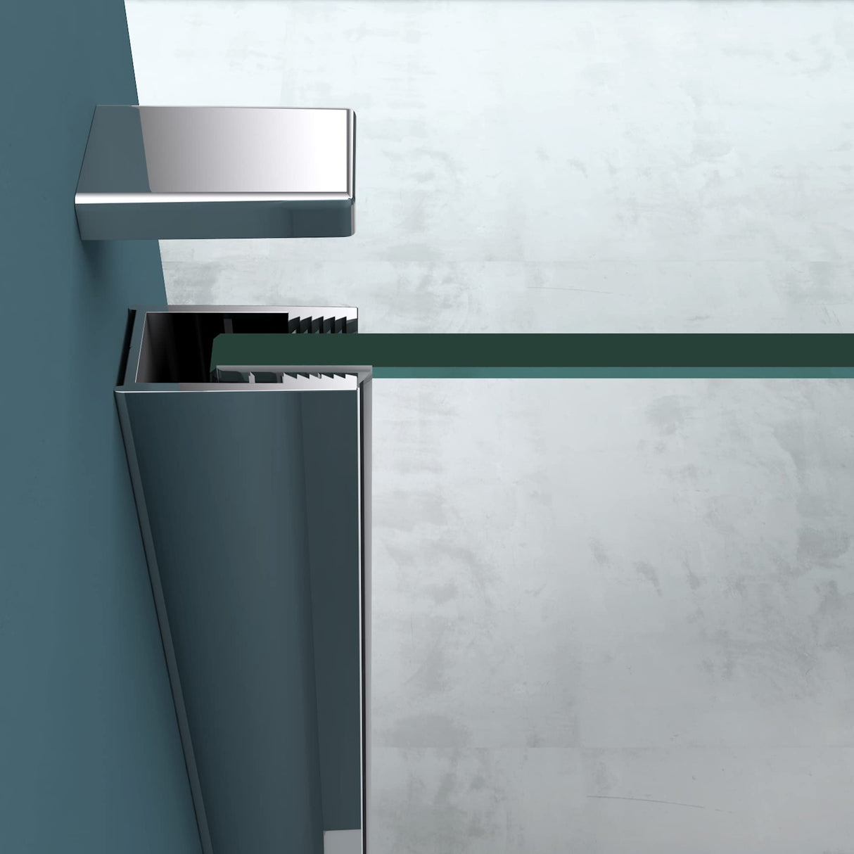 glasvilla Box Doccia Walk-In Parete Doccia in Vetro 10mm di Sicurezza ESG con Rivestimento Nano Braccio di Sostegno BRAM1&3 Bremen2DM