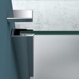 glasvilla Box Doccia Walk-In, Parete Doccia in Vetro 10mm ESG con Braccio di Sostegno e Rivestimento Nano Bremen2BL