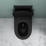 glasvilla Sanitari Bagno Sospeso in Ceramica, WC Sospeso senza Brida con Chiusura di Soft Close Aachen108