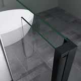 glasvilla Box Doccia Walk-In con Vetro Laterale 30cm, Parete Doccia in Vetro Trasparente da 8mm con Stabilizzatore Rotondo e Rettangolare, Vetro di Scurezza ESG con rivestimento nano Bremen01K-Plus