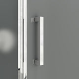 glasvilla Box Doccia in Vetro Parzialmente Smerigliato 8 mm Box Doccia con Meccanismo Alza/Abbassa e Porta Girevole Box Cabina Doccia Angolare Ravenna36MS-plus