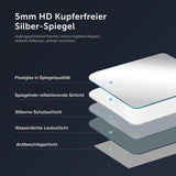 glasvilla Specchio da Bagno Appeso Specchio a LED con Interruttore Touch Specchio da Parete per Il Trucco Anti-Appannamento