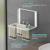 glasvolla Mensola Pieghevole per Lavatrice 41x25cm, Mensola Magnetica Lavatrice in Acciaio al Carbonio, Mensola da Parete Multifunzionale per Bagno e Cucina Folda-01