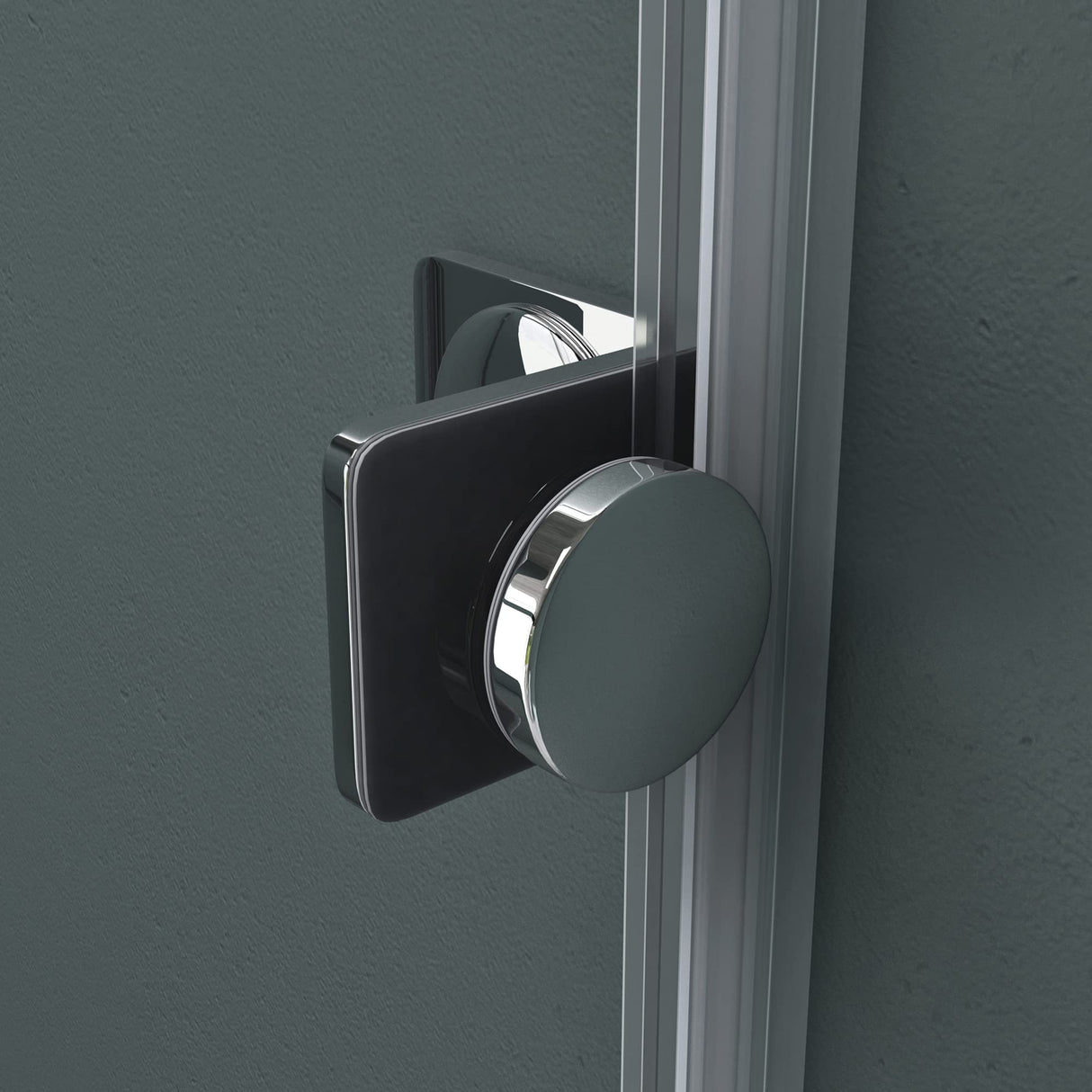 Box doccia Glasvilla con porta scorrevole angolare, in acciaio ESG da 8 mm con rivestimento NANO, supporto doccia a 4 punti Rav17-2K